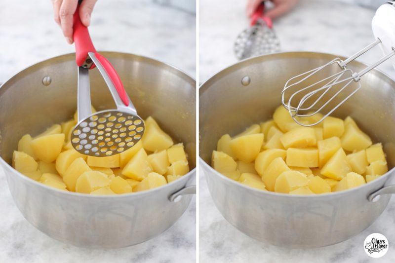The best tools for homemade mashed potatoes (potato masher and hand held mixer)