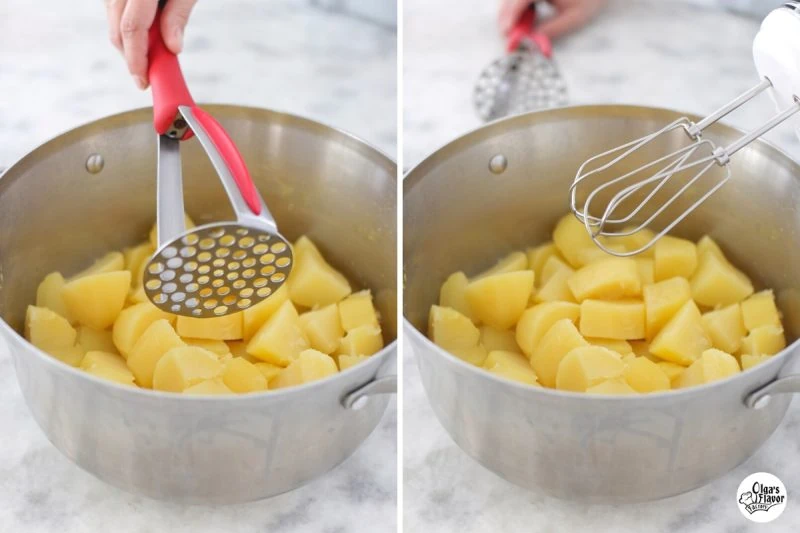 The best tools for homemade mashed potatoes (potato masher and hand held mixer)