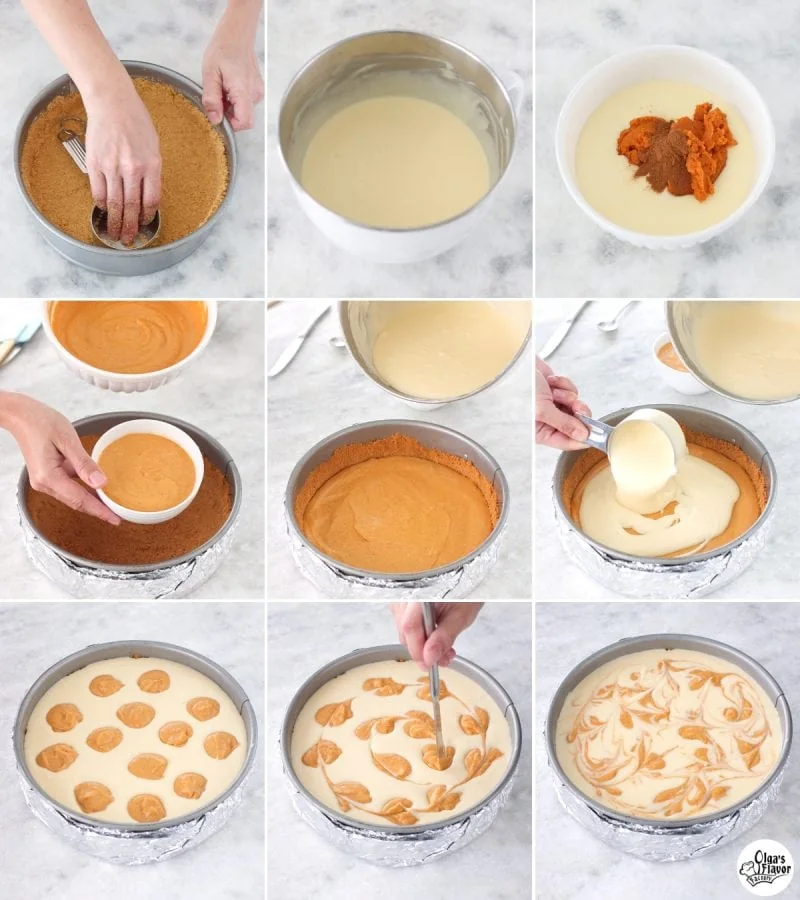 How to make a Pumpkin Swirl Cheesecake tutorial