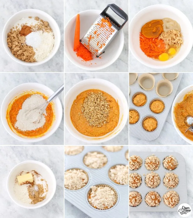 How to make Pumpkin Carrot Muffins tutorial