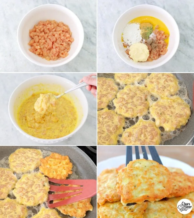 How to make Chicken Fritters step by step tutorial