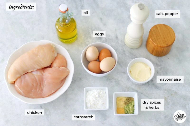 Ingredients for Chicken Fritters