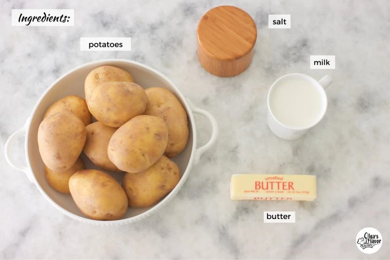 Ingredients For Homemade Mashed Potatoes