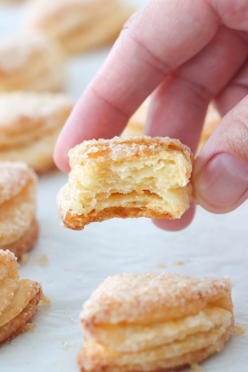 Farmer's Cheese Cookies - golden on the outside with ender flaky layers.