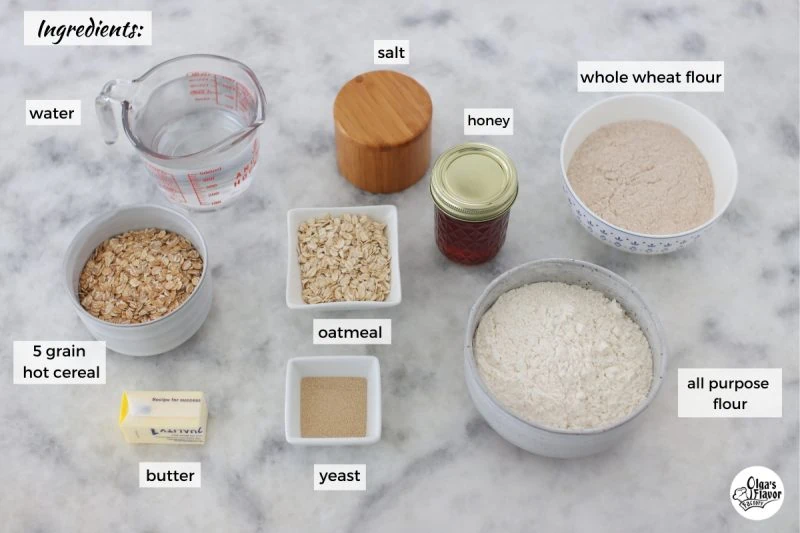 Ingredients for multigrain bread