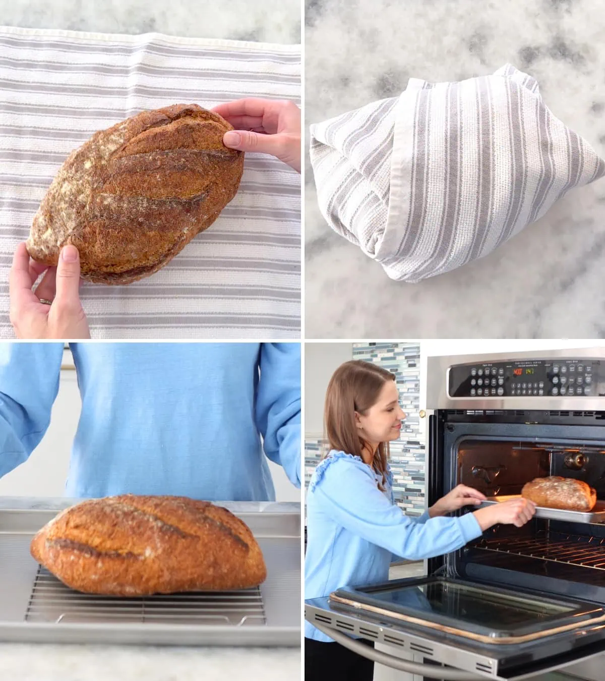 How to thaw and reheat frozen bread tutorial. 